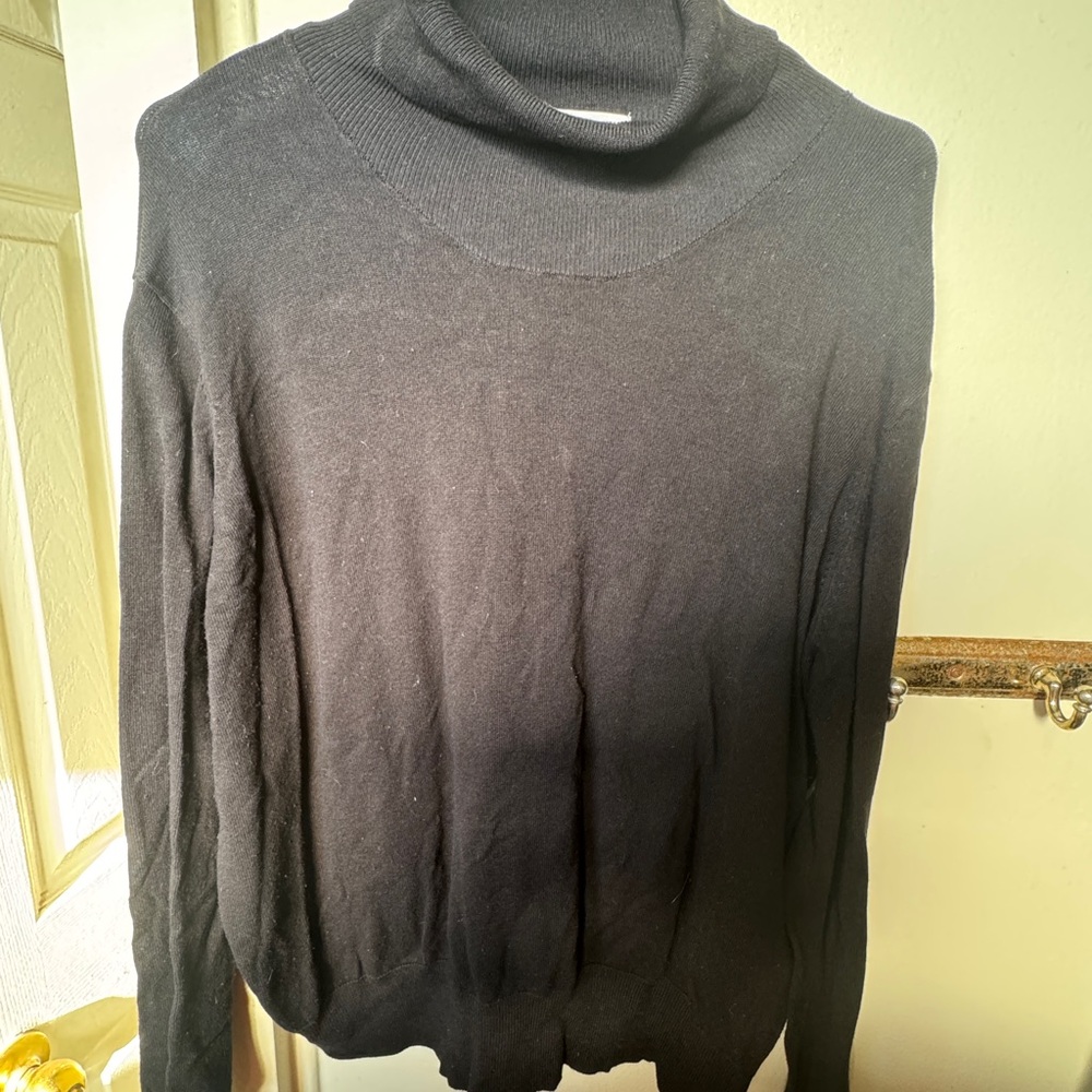 H&M Black Turtleneck Sweater Classic Knit